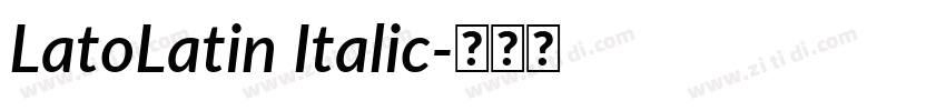 LatoLatin Italic字体转换